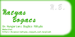 matyas bogacs business card
